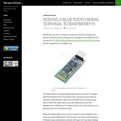 Adding a Bluetooth serial terminal to Raspberry Pi