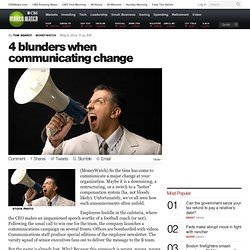 4 blunders when communicating change - Sales Machine