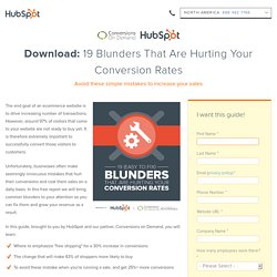 Free Guide: 19 Blunders That Are Hurting Your Conversion Rates