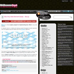 Blur Any Web Element Easily – Blur.js