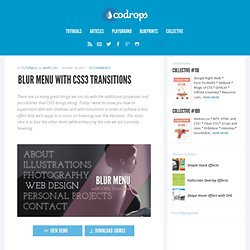 Blur Menu with CSS3 Transitions