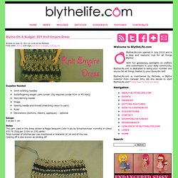 Blythe Empire Dress - Knitting Pattern