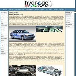 BMW Hydrogen 7 - Hydrogen Motors