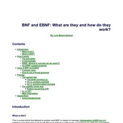 BNF and EBNF: What are they and how do they work?
