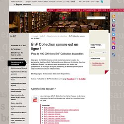 Collection sonore de la BNF