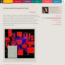 Alpha boards in manufacture