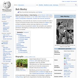 biographie Bob Marley