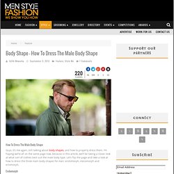 Body Shape - How To Dress The Male Body Shape