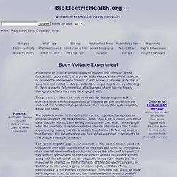 Body Voltage Experiment