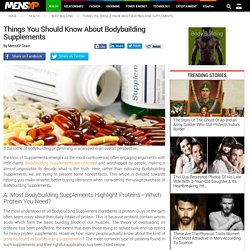 Things You Should Know About Bodybuilding Supplements