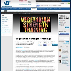 Vegetarian Strength Training!