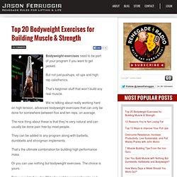 Top 20 Bodyweight Exercises For Building Muscle & Strength