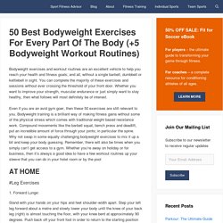 50 Best Bodyweight Exercises For Every Part Of The Body (+5 Bodyweight Workout Routines) - Sport Fitness Advisor