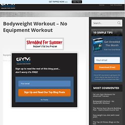 Bodyweight workout - No equipment workout for beginner's