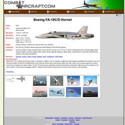 Boeing FA-18C/D Hornet - CombatAircraft.com