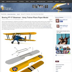 Boeing PT-17 Stearman - Army Trainer Plane Paper Model