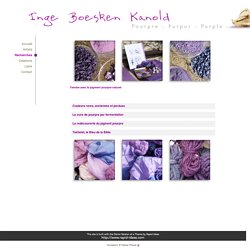 Inge Boesken Kanold, recherches du pigment pourpre, purpurissum, Pourpre Royal