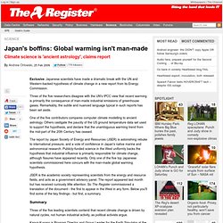 Japan's boffins: Global warming isn't man-made