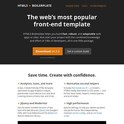 HTML5 Boilerplate - A rock-solid default template for HTML5 awesome.