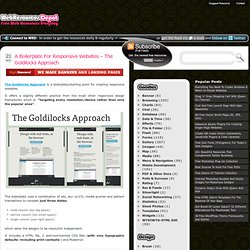 A Boilerplate For Responsive Websites – The Goldilocks Approach