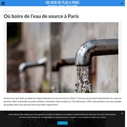 Où boire de l'eau de source à Paris