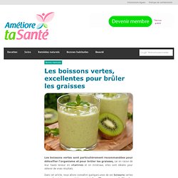 Les boissons vertes, excellentes pour brûler les graisses