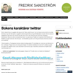 Bokens karaktärer twittrar