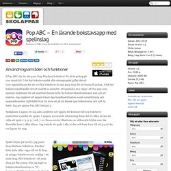 Recension av Pop ABC - En lärande bokstavsapp med spelinslag