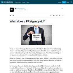 What does a PR Agency do?