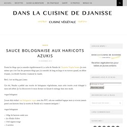 Sauce bolognaise aux haricots azukis