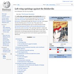 Left-wing uprisings against the Bolsheviks