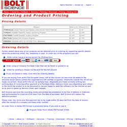 Bolt Science Web Site