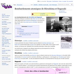 Bombardements atomiques de Hiroshima et Nagasaki