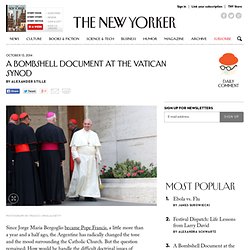 A Bombshell Document at the Vatican Synod - The New Yorker