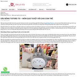 Gấu bông Totoro to - Món quà tuyệt vời cho con trẻ