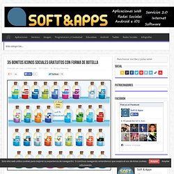 35 bonitos iconos sociales gratuitos con forma de botella