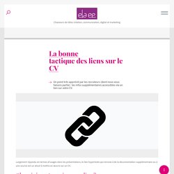 La bonne tactique des liens sur le CV
