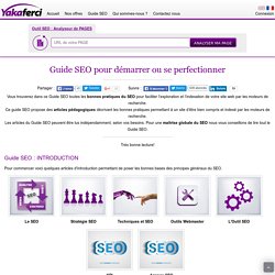 Guide SEO : Guide de bonnes pratiques pour le SEO