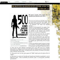 SEXISME : [infokiosques.net] - 500 bonnes raisons d'en finir avec le patriarcat