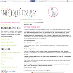 Tuto bonnet point de filet - Mes jolis tissus:le blog!