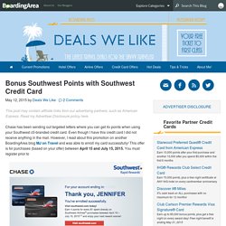Bonus Southwest Points with Southwest Credit Card - Deals We Like