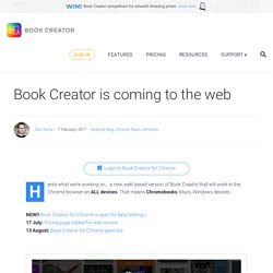 Book Creator is coming to the web