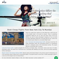 For better opportunities take Flights From New York City to Mumbai