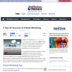 3 E-Book Marketing Tips Sure to Bring Success