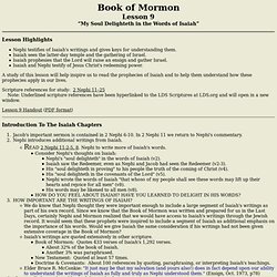 Book of Mormon - Lesson 9