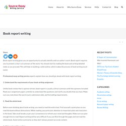 Book report writing