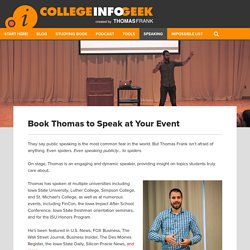 Book Thomas to Speak at Your Event