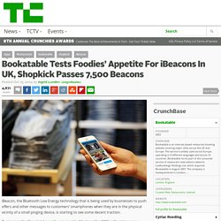 Bookatable Tests Foodies’ Appetite For iBeacons In UK, Shopkick Passes 7,500 Beacons