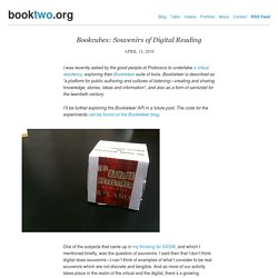 Bookcubes: Souvenirs of Digital Reading
