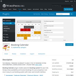 Booking Calendar – WordPress plugin